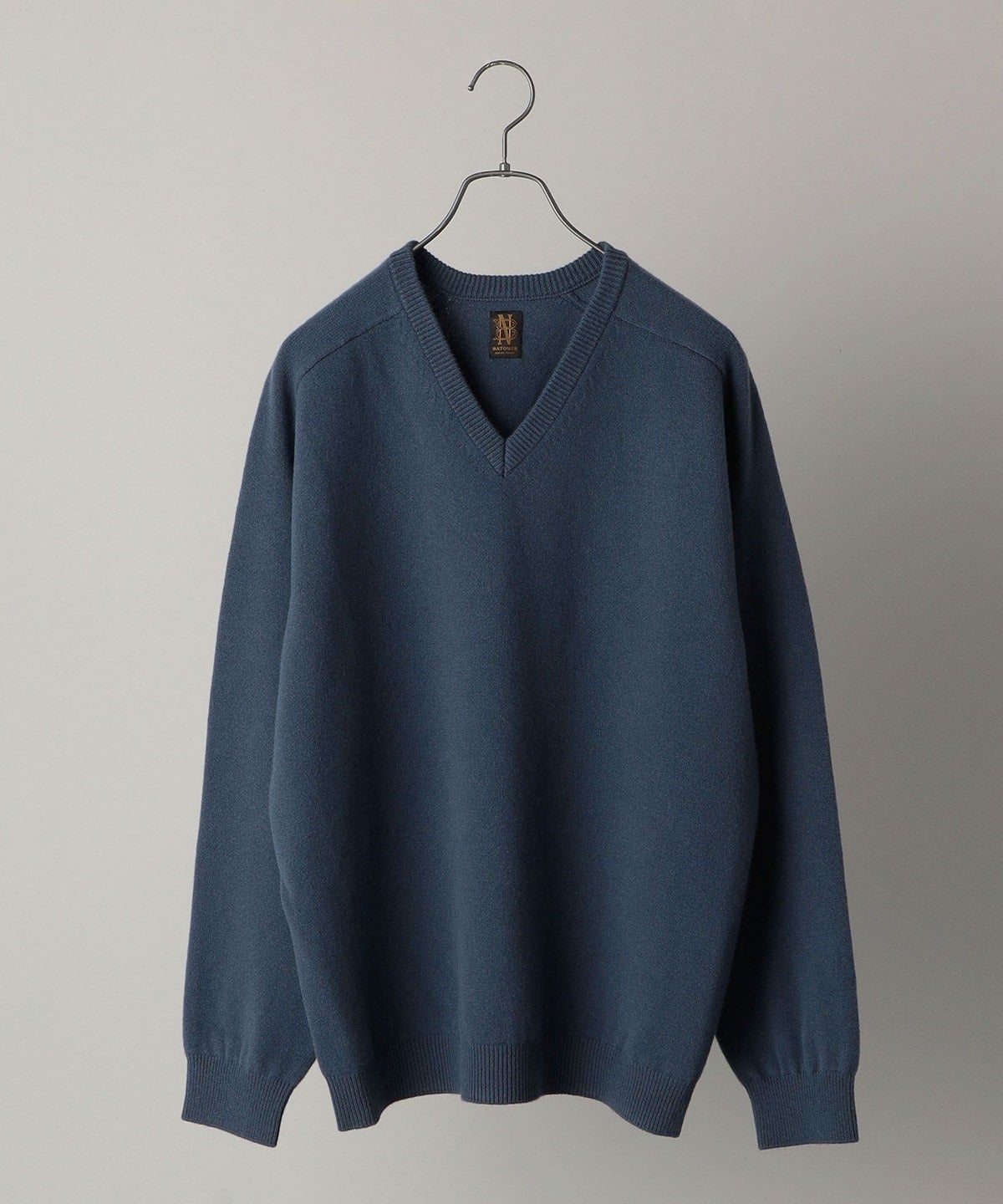BATONER: FLEECE WOOL V-NECK KNIT