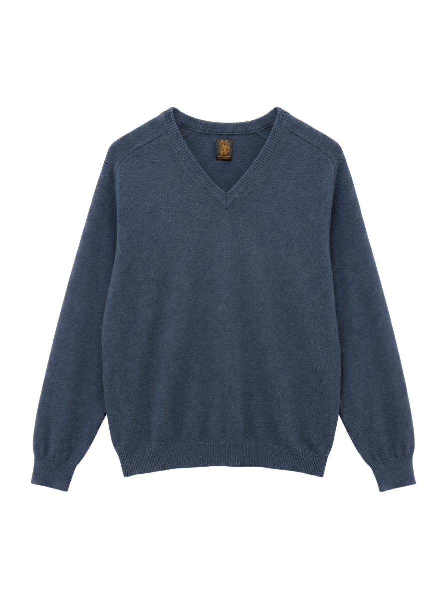 BATONER: FLEECE WOOL V-NECK KNIT