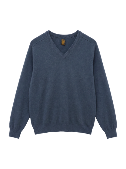 BATONER: FLEECE WOOL V-NECK KNIT