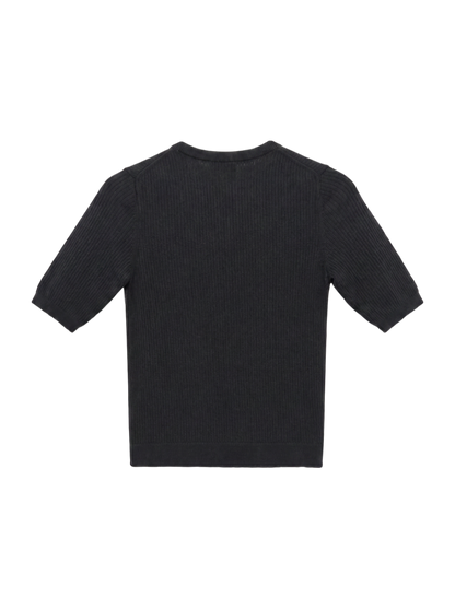 〈手洗い可能〉コットン ナイロン リブ ニット TEE
