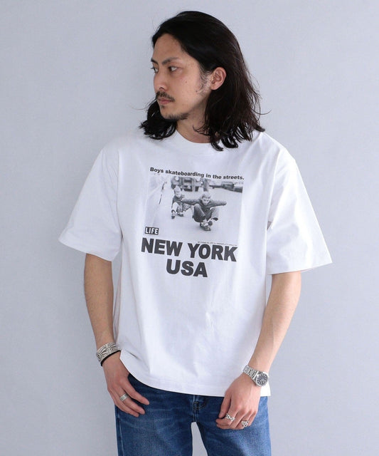 SHIPS: LIFE MAGAZINE フォトプリント Tシャツ