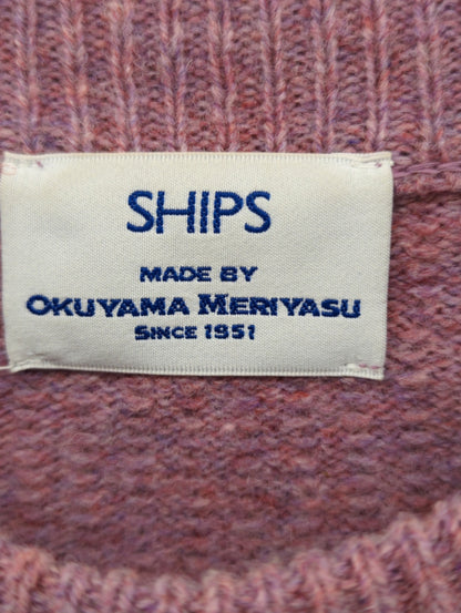 SHIPS: 奥山メリヤス ブリティッシュ ウール クルーネック ニット