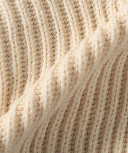 OLDDERBY KNITWEAR:リブ ジップ プルオーバー