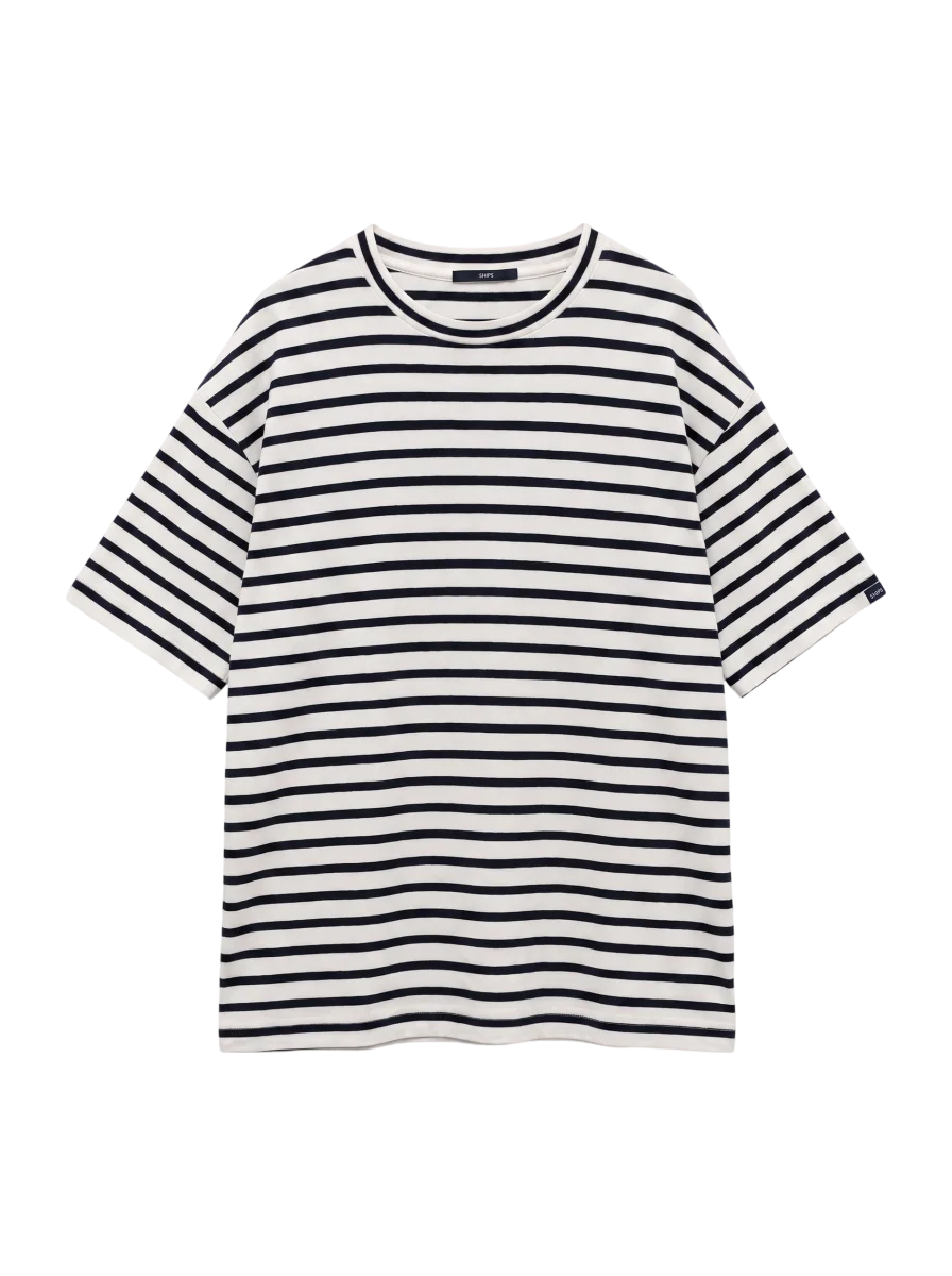 SHIPS: ミラノリブ クルーネック プルオーバー Tシャツ 22SS