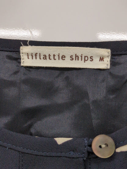 liflattie ships:スクエアプリントブラウス