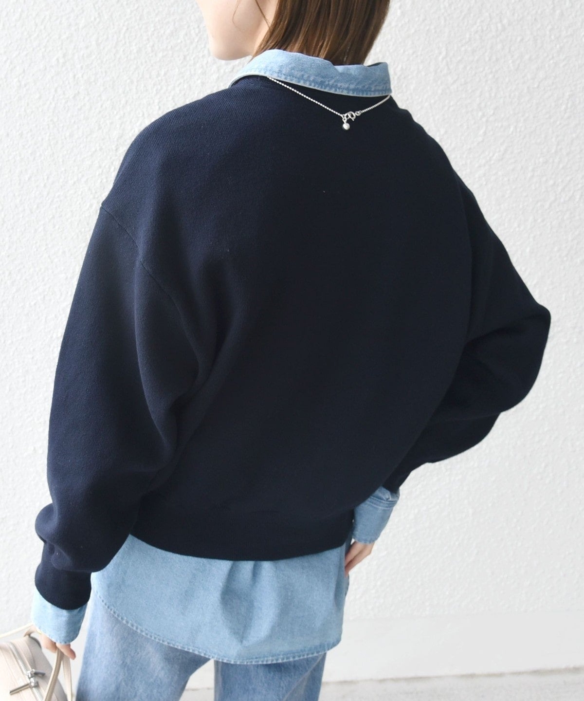 〈手洗い可能〉ロゴ ワッペン ロング スリーブ プルオーバー