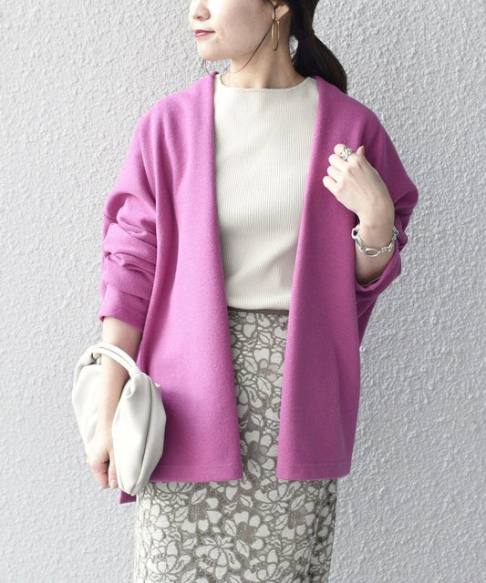 〈手洗い可能〉 ダブルフェイス ショート 羽織り