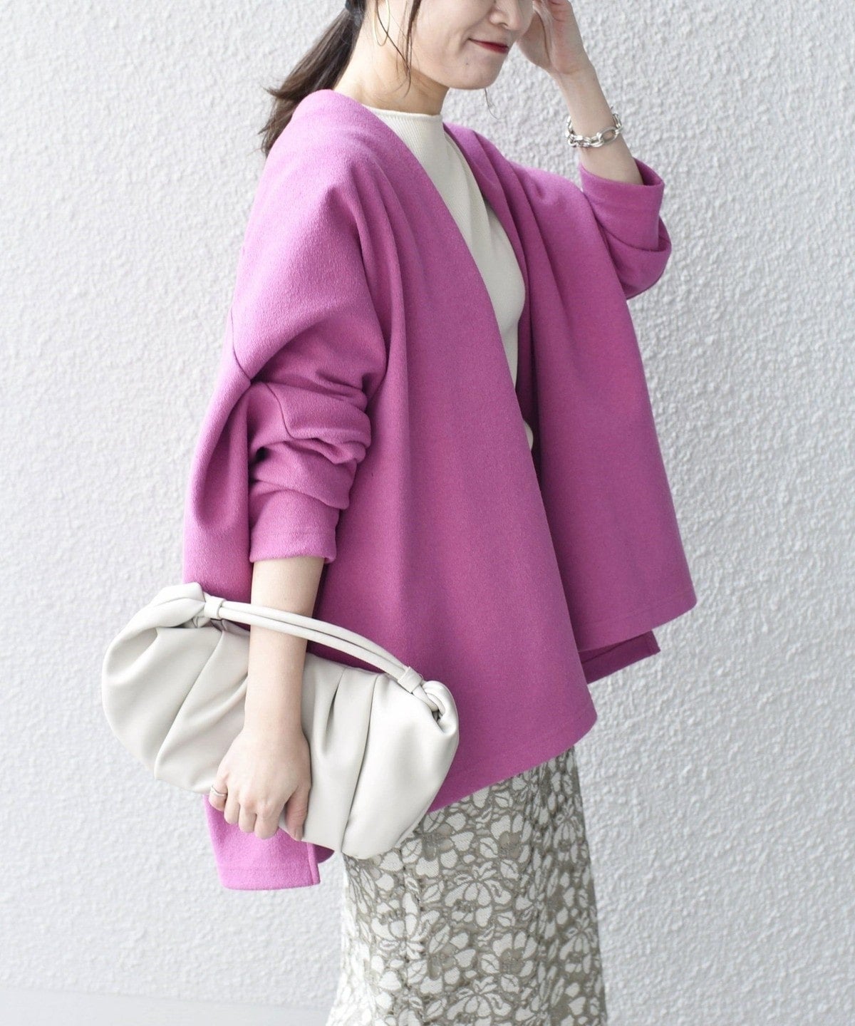 〈手洗い可能〉 ダブルフェイス ショート 羽織り