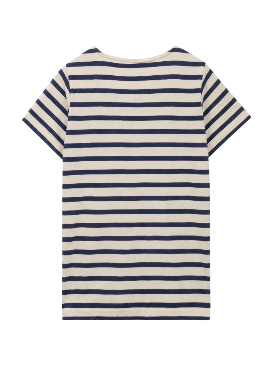 SHIPS KIDS:ボーダー ボートネック TEE(145〜160cm)
