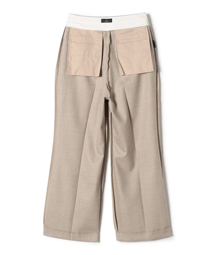 SHIPS Primary Navy Label:〈手洗い可能〉マーベルト パンツ