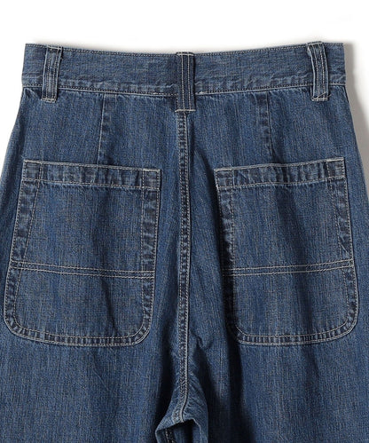 SHIPS Primary Navy Label:ストレートデニム