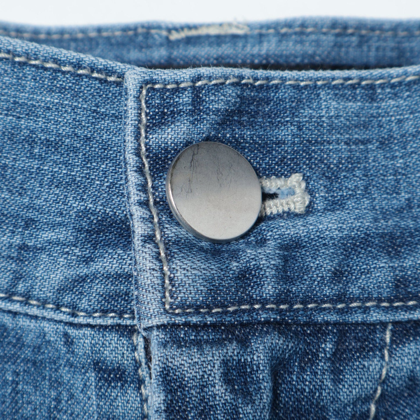 SHIPS Primary Navy Label:ストレートデニム