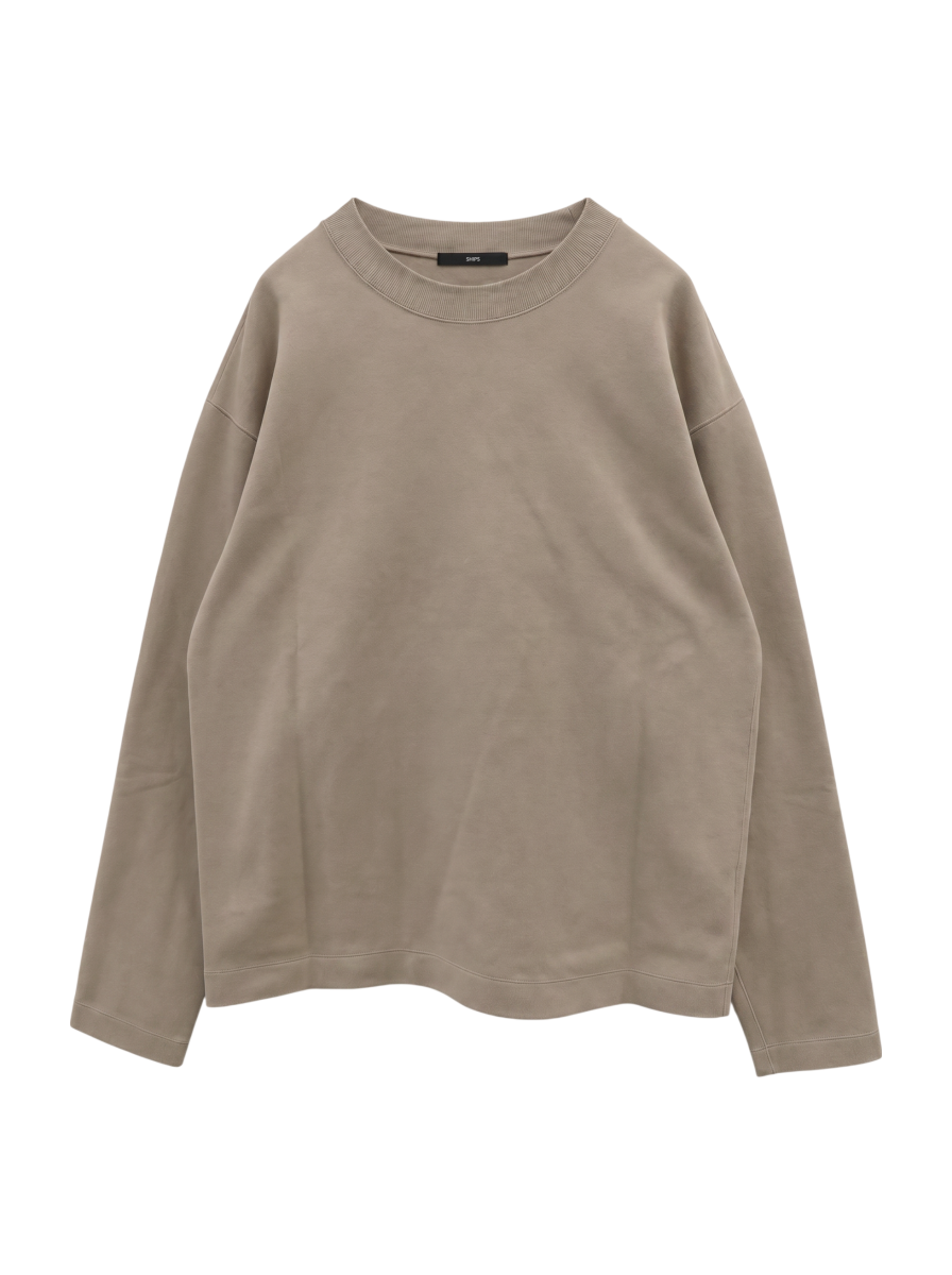 SHIPS:  ハイゲージ クルーネック ダンボールニット 長袖Tシャツ