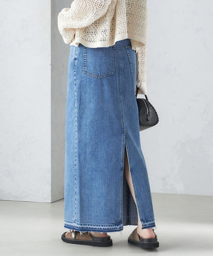 〈洗濯機可能〉Ｉライン デニム スカート 24SS