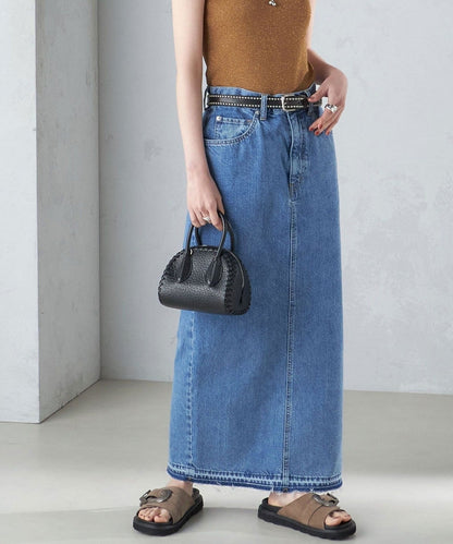 〈洗濯機可能〉Ｉライン デニム スカート 24SS