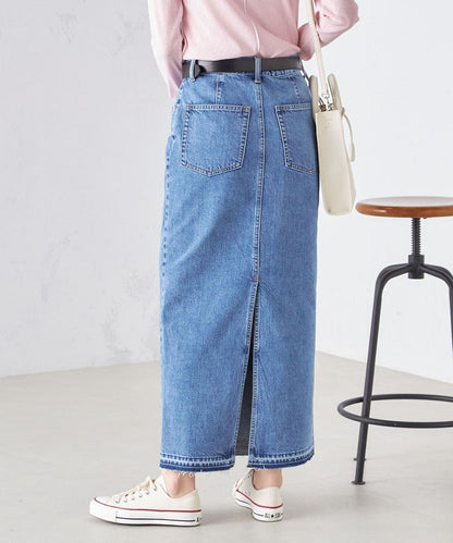 〈洗濯機可能〉Ｉライン デニム スカート 24SS