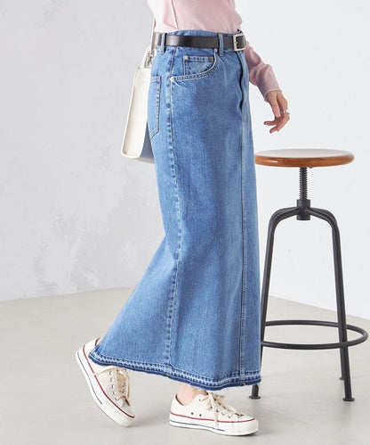 〈洗濯機可能〉Ｉライン デニム スカート 24SS