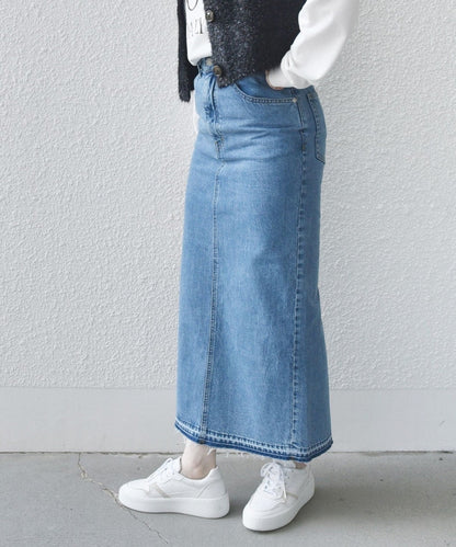 〈洗濯機可能〉Ｉライン デニム スカート 24SS