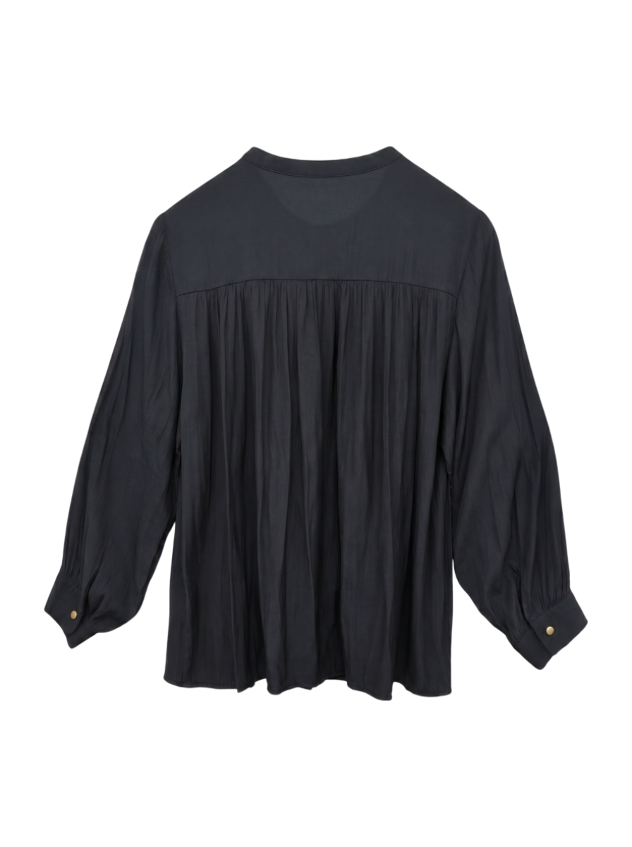 21:VINTAGE SATIN GATHER SHIRTS