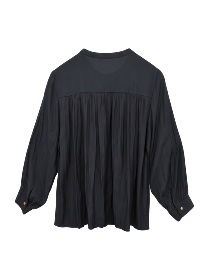 21:VINTAGE SATIN GATHER SHIRTS