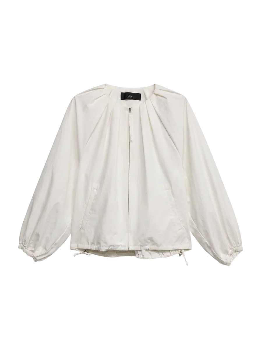 SHIPS Primary Navy Label:〈手洗い可能〉タイプライター ギャザー ブルゾン