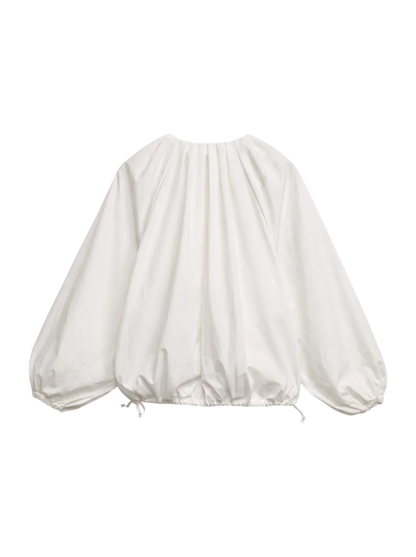 SHIPS Primary Navy Label:〈手洗い可能〉タイプライター ギャザー ブルゾン