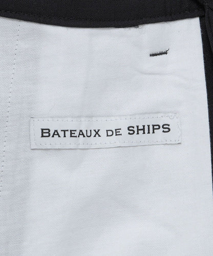 BATEAUX DE SHIPS: ウール/モヘヤ ワイドテーパード ショートパンツ