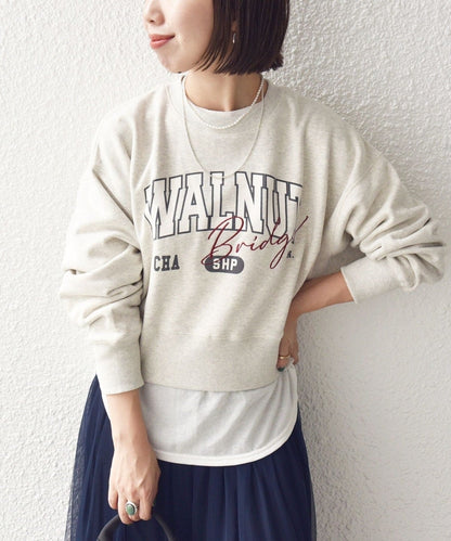 【WEB限定】〈手洗い可能〉プリント 刺繍 ロゴ スウェット