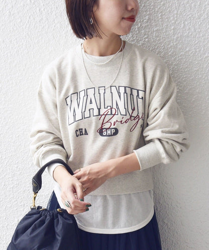 【WEB限定】〈手洗い可能〉プリント 刺繍 ロゴ スウェット