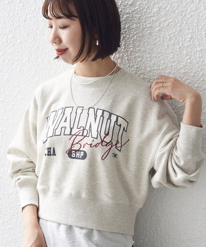 【WEB限定】〈手洗い可能〉プリント 刺繍 ロゴ スウェット