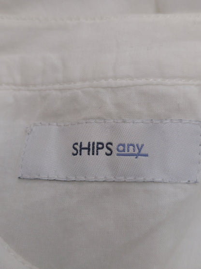 SHIPS any:〈手洗い可能〉キャンブリック ラッフル シャツ ブラウス