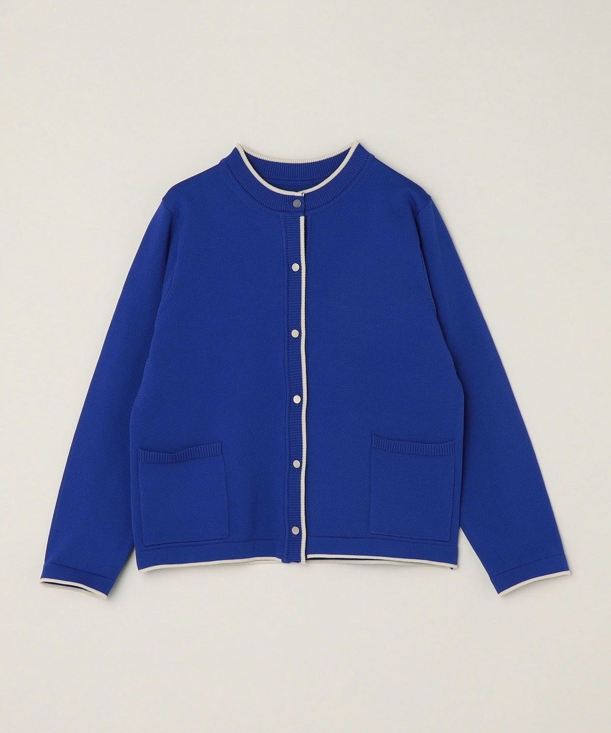 quaranciel:〈洗濯機可能〉バイカラー ライン カーディガン ジャケット