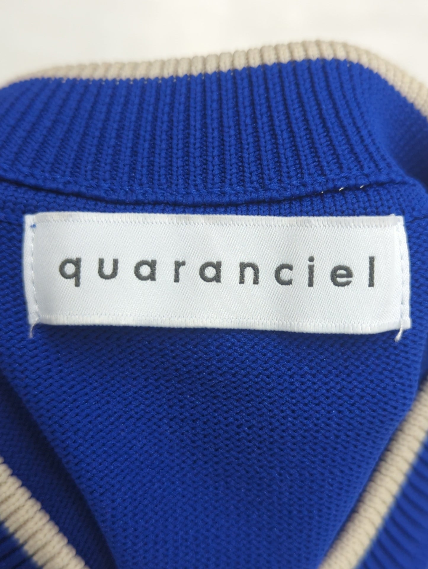 quaranciel:〈洗濯機可能〉バイカラー ライン カーディガン ジャケット