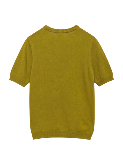 SHIPS: ラグジュアリー コットン リネン クルーネック ニット Tシャツ