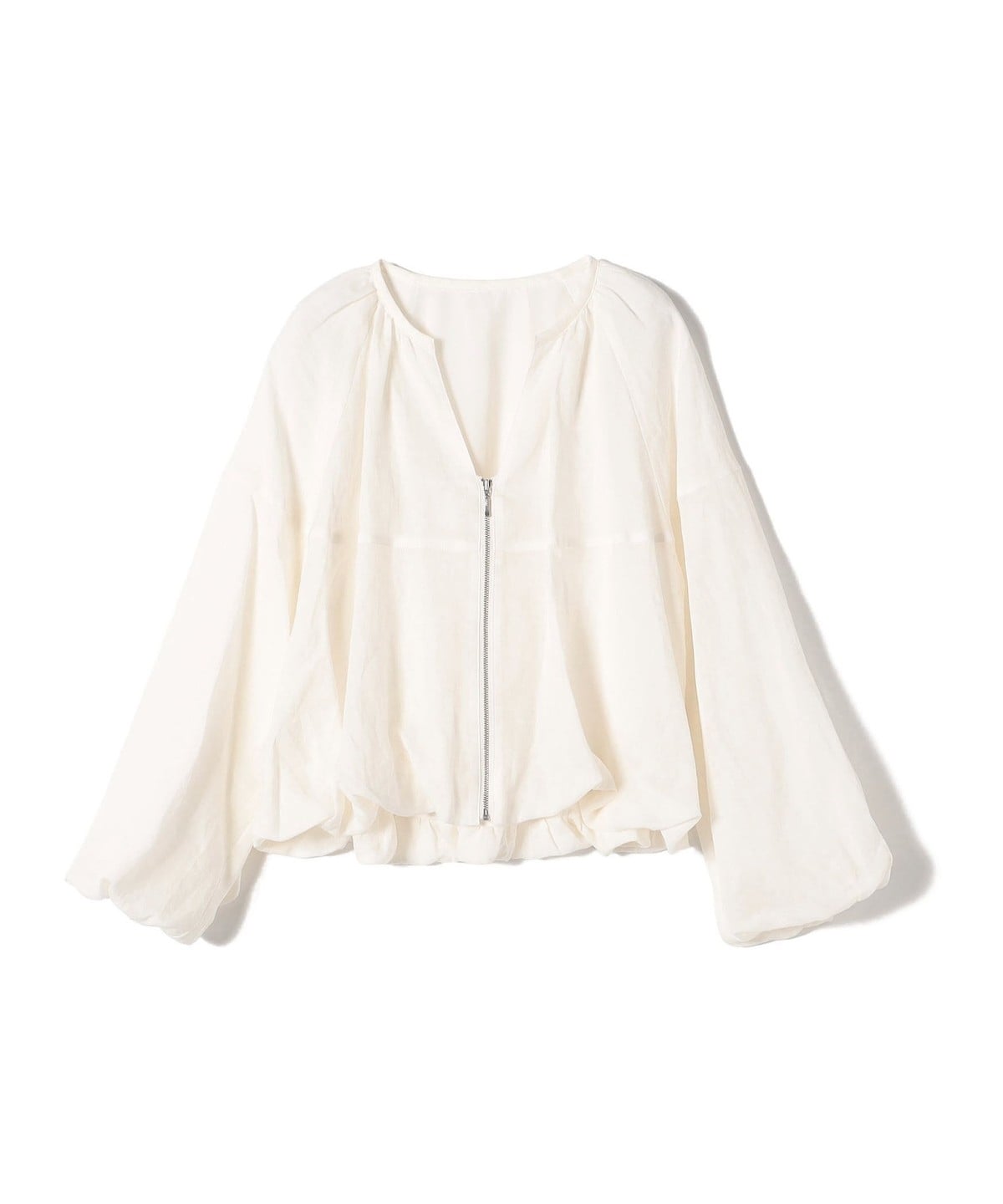 〈手洗い可能〉リネン ジップ ブルゾン