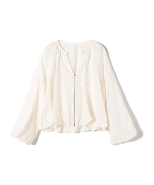 〈手洗い可能〉リネン ジップ ブルゾン