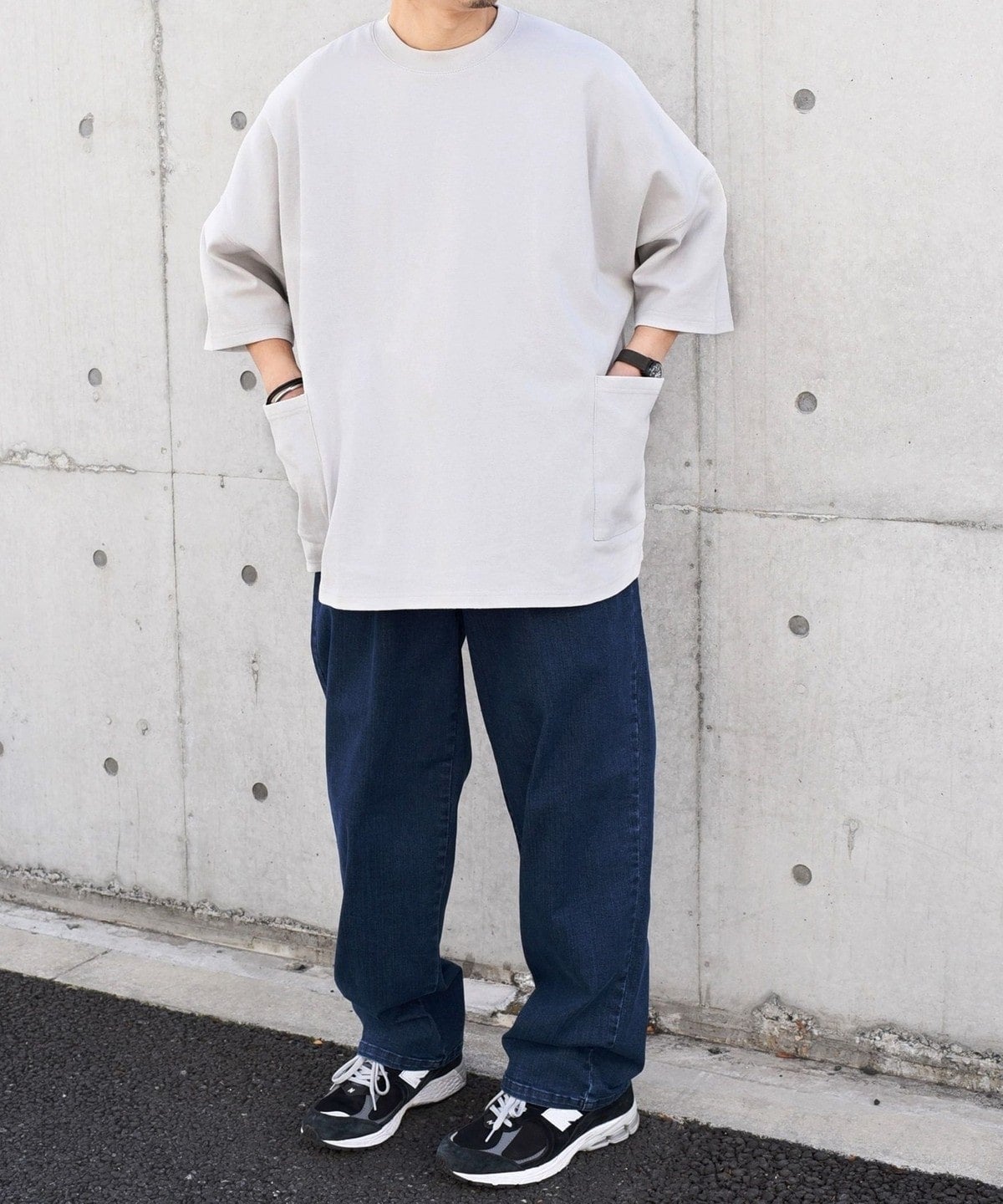 SHIPS any: COTTON USA ドルマン サイド ポケット Tシャツ 24SS