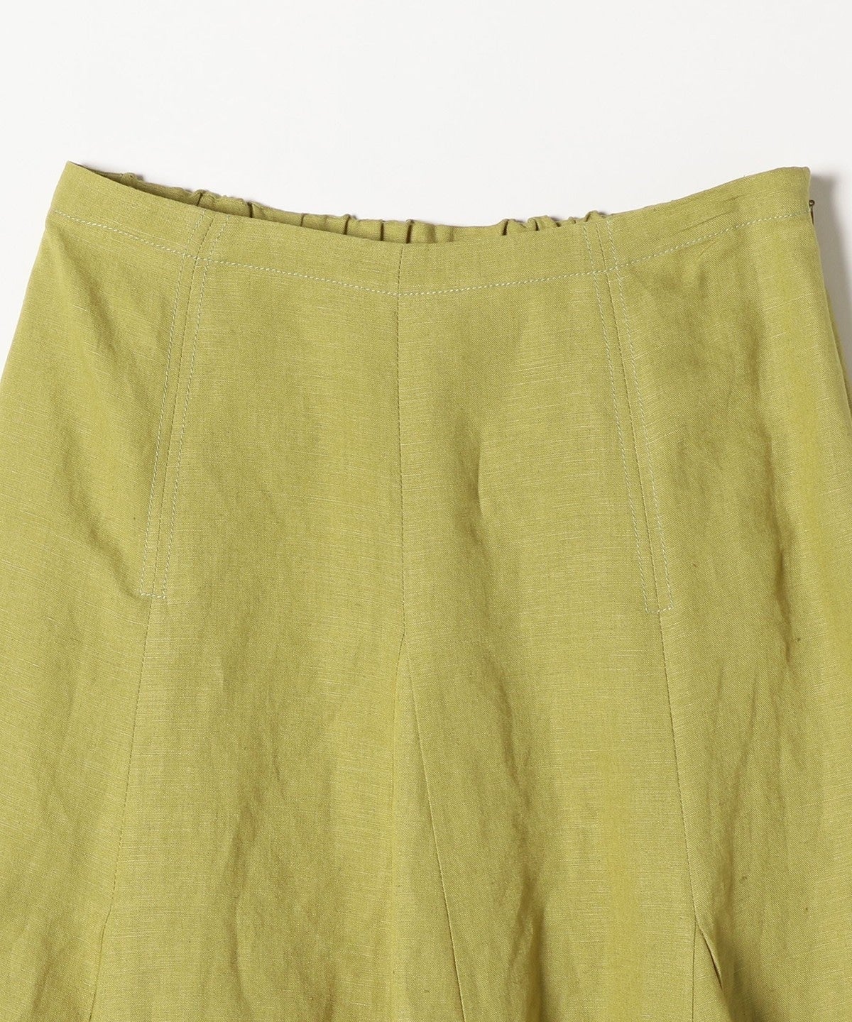 SHIPS any:〈手洗い可能〉リネン ミックス ランダム フレア スカート