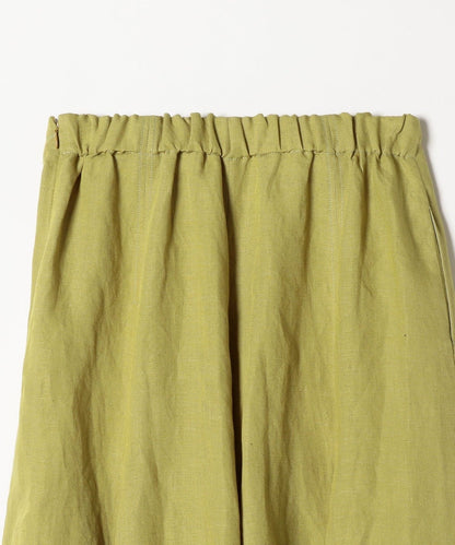 SHIPS any:〈手洗い可能〉リネン ミックス ランダム フレア スカート