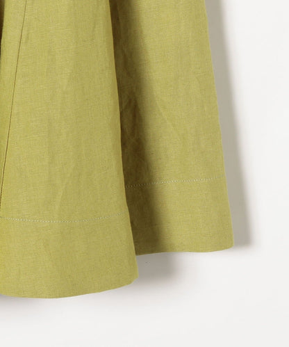 SHIPS any:〈手洗い可能〉リネン ミックス ランダム フレア スカート