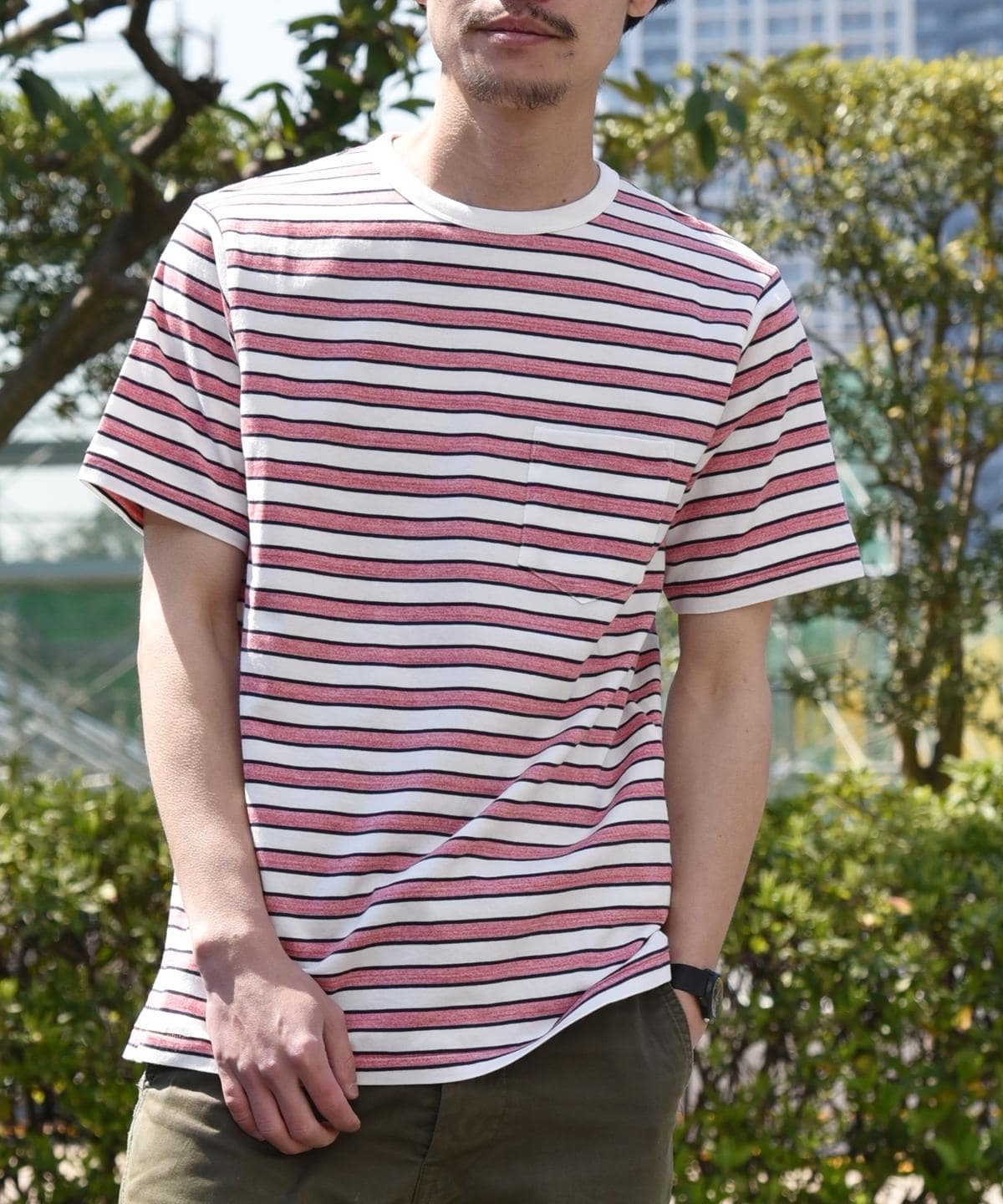 SHIPS: MADE IN JAPAN スペック ボーダー ポケット Tシャツ