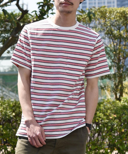 SHIPS: MADE IN JAPAN スペック ボーダー ポケット Tシャツ