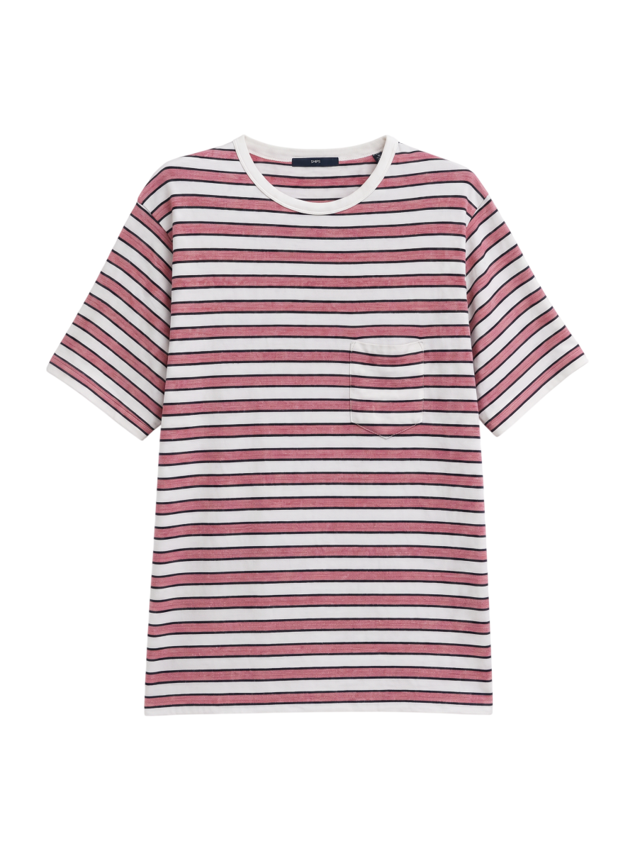 SHIPS: MADE IN JAPAN スペック ボーダー ポケット Tシャツ