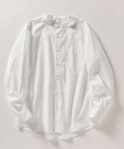 SHIPS any: バンドカラーシャツ ロングスリーブ