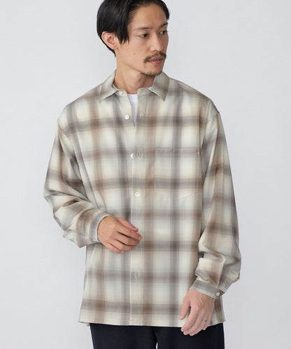 SHIPS:〈ウォッシャブル〉テックウール リラックスフィット レギュラーカラー シャツ 22FW