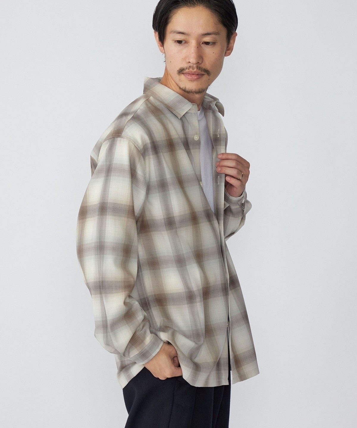 SHIPS:〈ウォッシャブル〉テックウール リラックスフィット レギュラーカラー シャツ 22FW