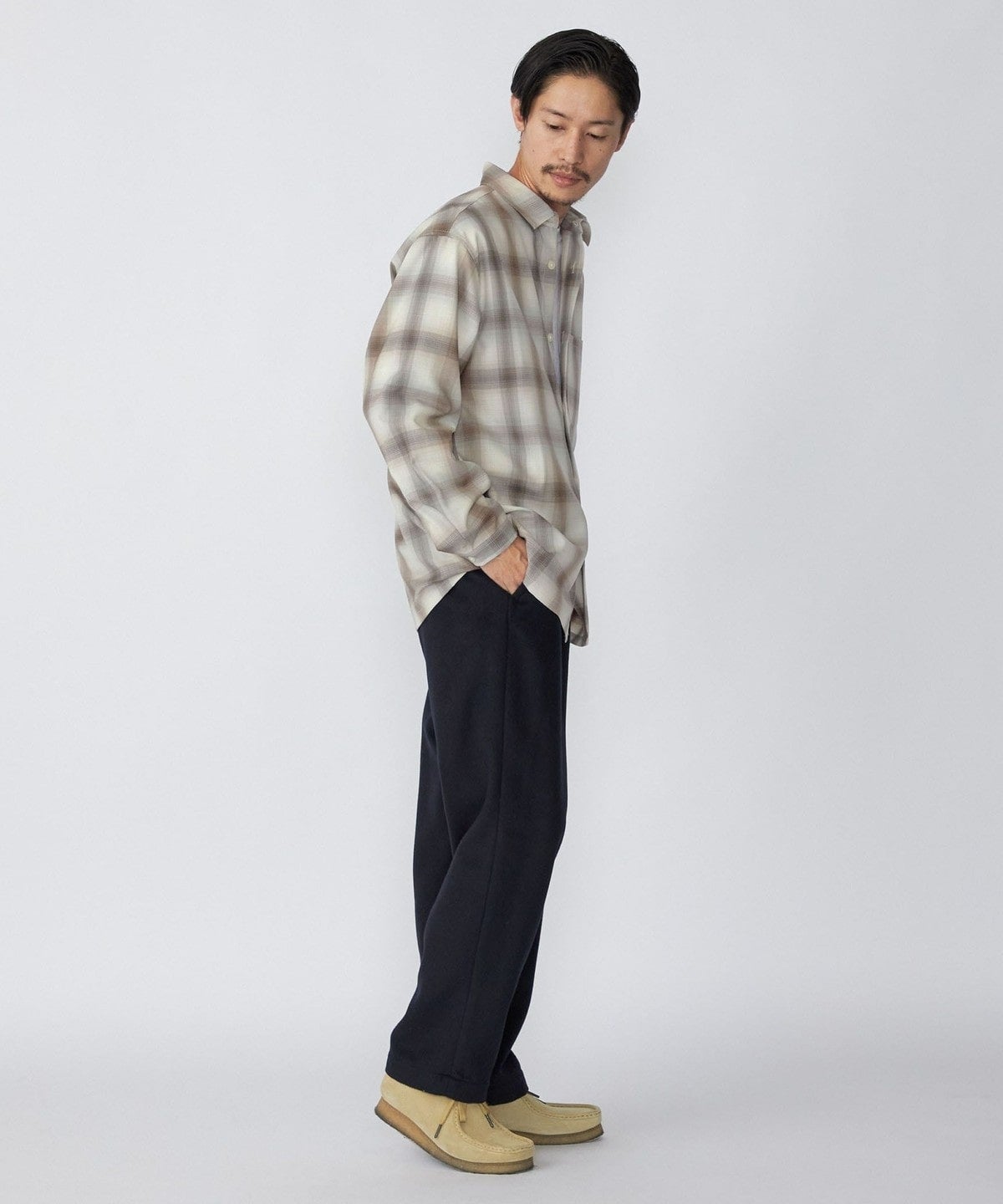 SHIPS:〈ウォッシャブル〉テックウール リラックスフィット レギュラーカラー シャツ 22FW