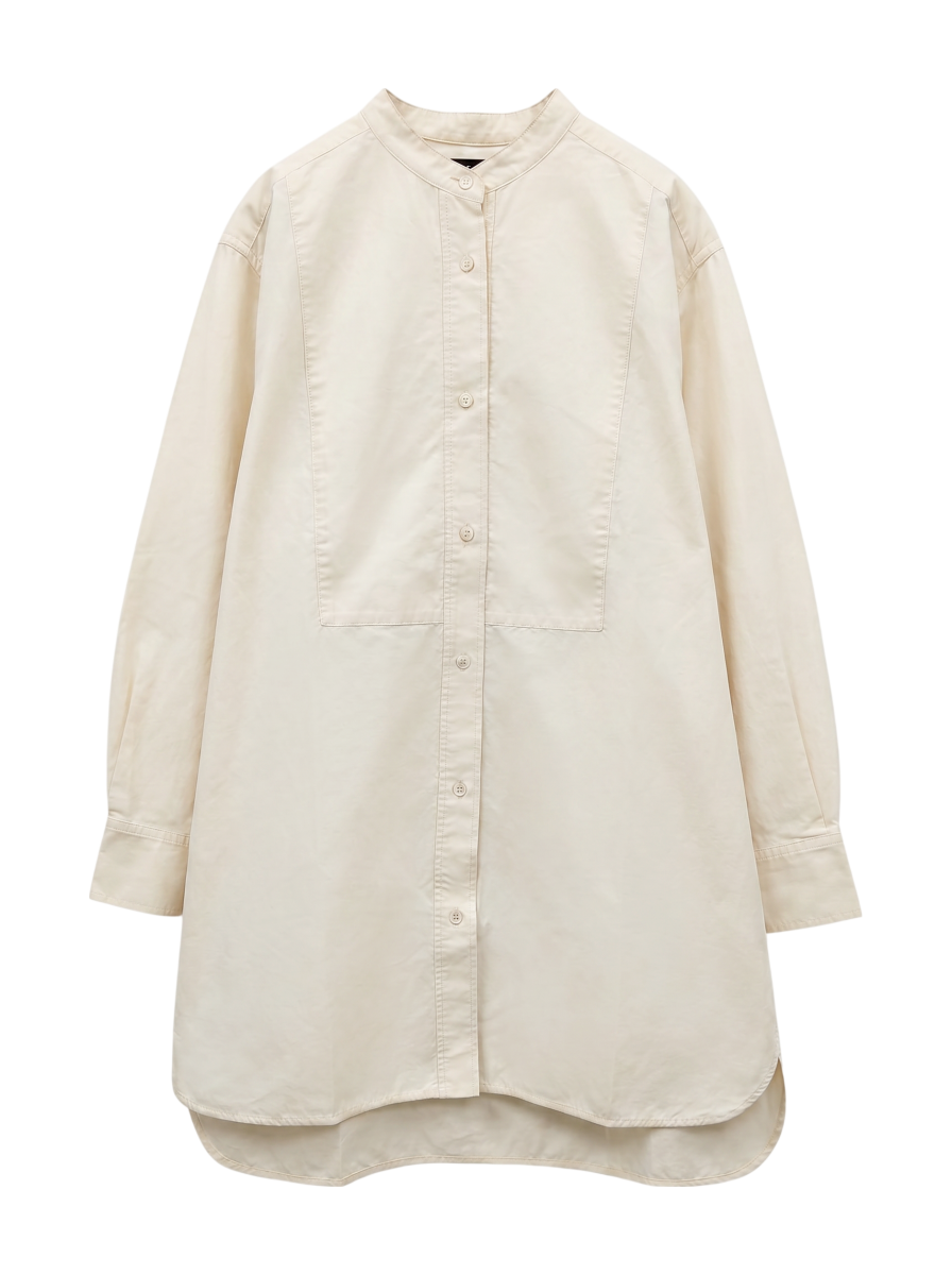PrimaryNavyLabel:コットンバックサテンチュニック