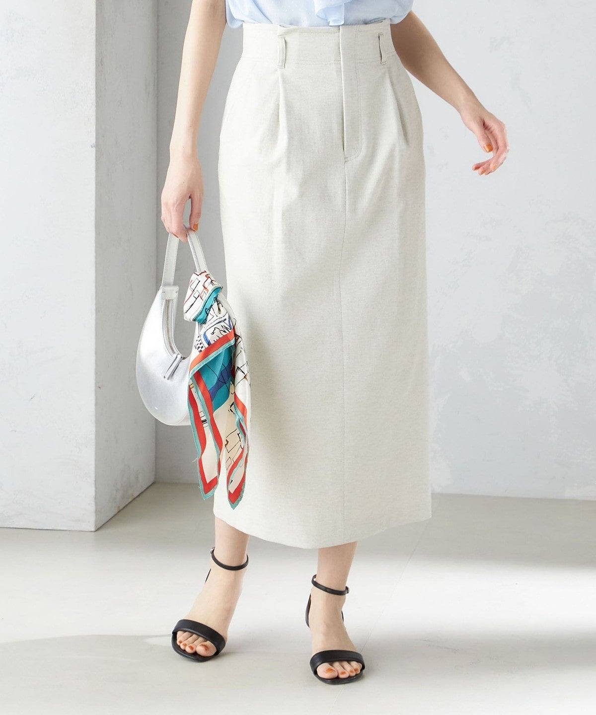 〈手洗い可能 / UVカット〉ドライ オックス タック タイト スカート