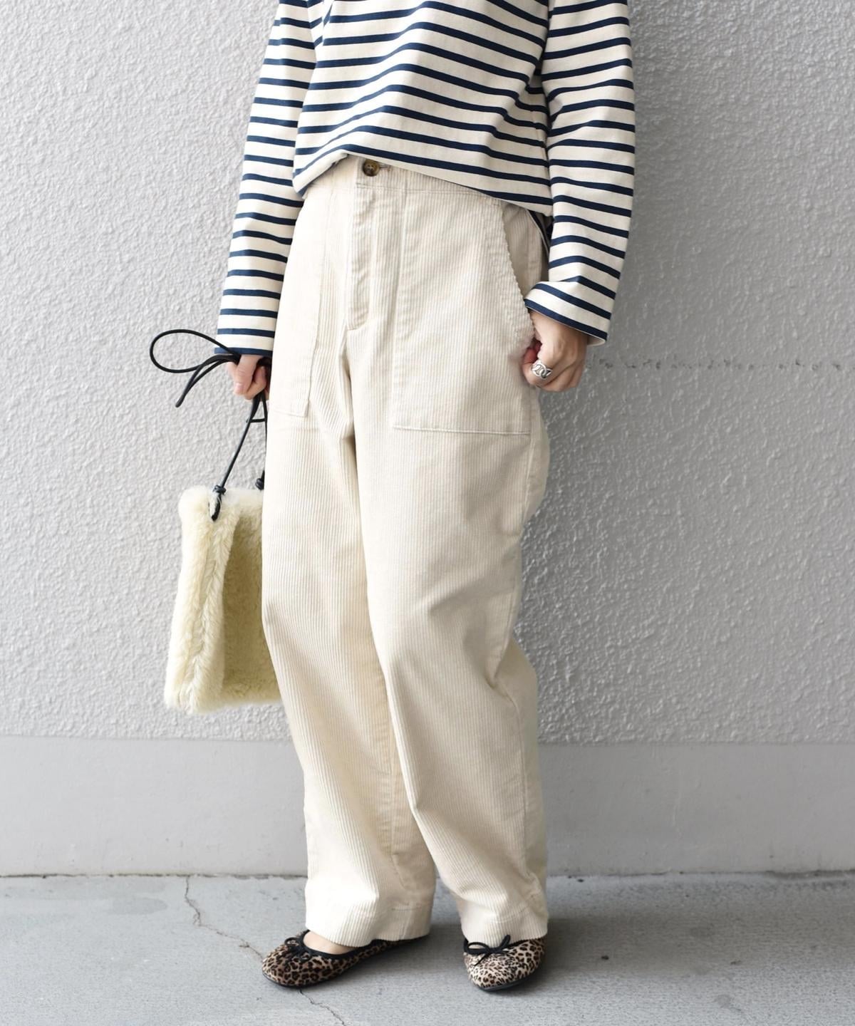 liflattie ships:ストレッチコーデュロイポケットパンツ
